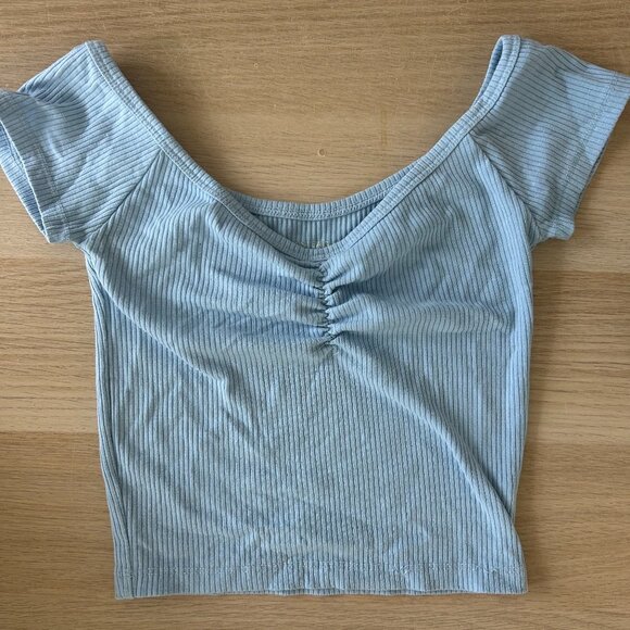 Ribbed American Eagle Crop Top - Picture 1 of 2